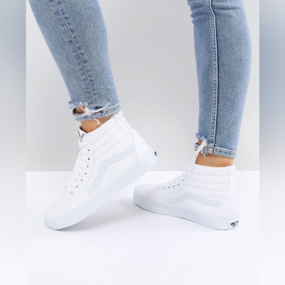 Vans Sk8-Hi Tapered Stackform True White Shoes Mens 9, Women 10.5